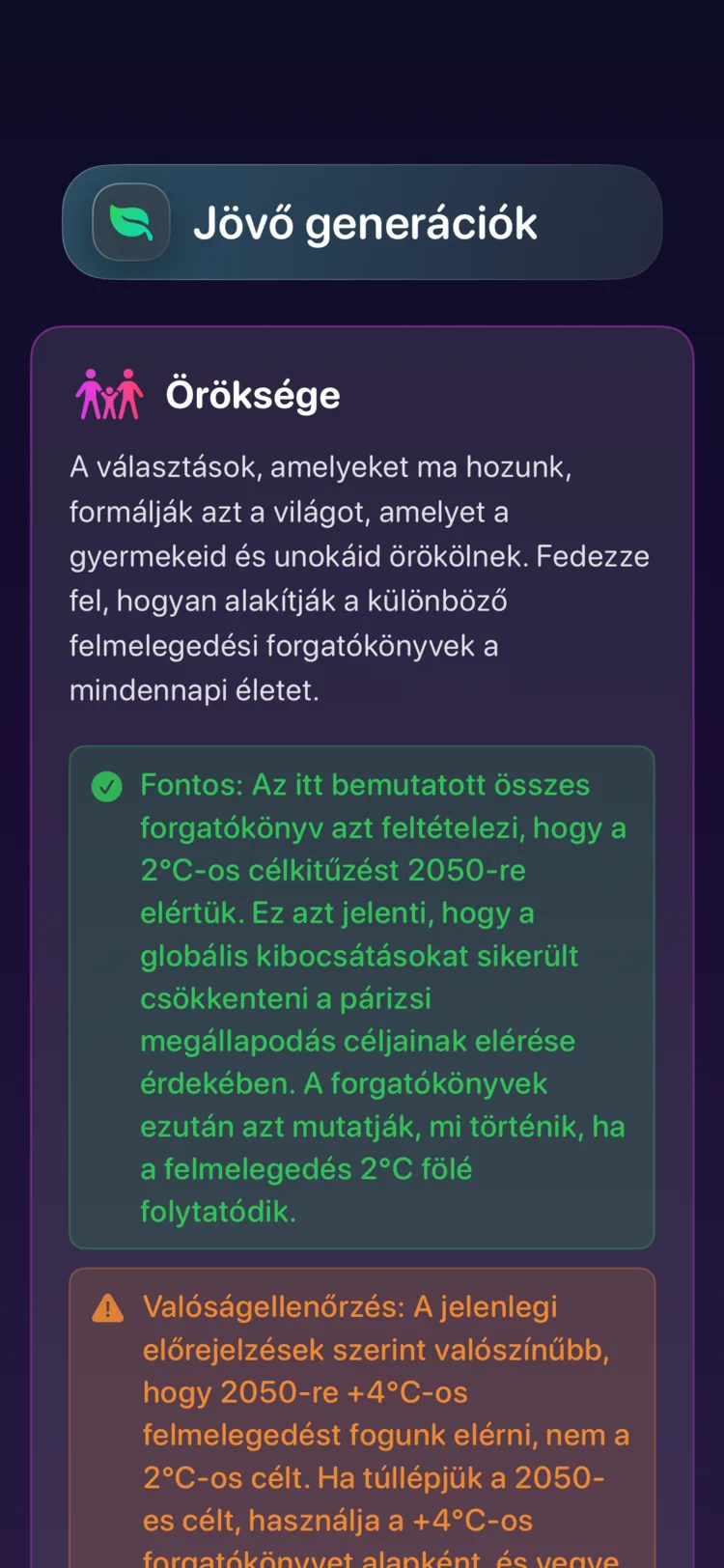 Decarbonr Jövő generációk: hogyan formálják a felmelegedési forgatókönyvek a gyerekek örökölte világot