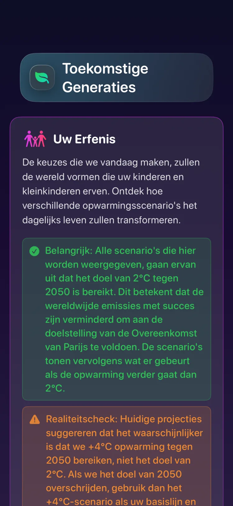 Decarbonr Toekomstige Generaties: hoe opwarmingsscenario's de wereld vormen die kinderen erven
